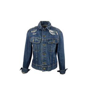 Distressed Vintage Lee Denim Trucker Jacket